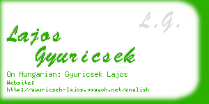 lajos gyuricsek business card